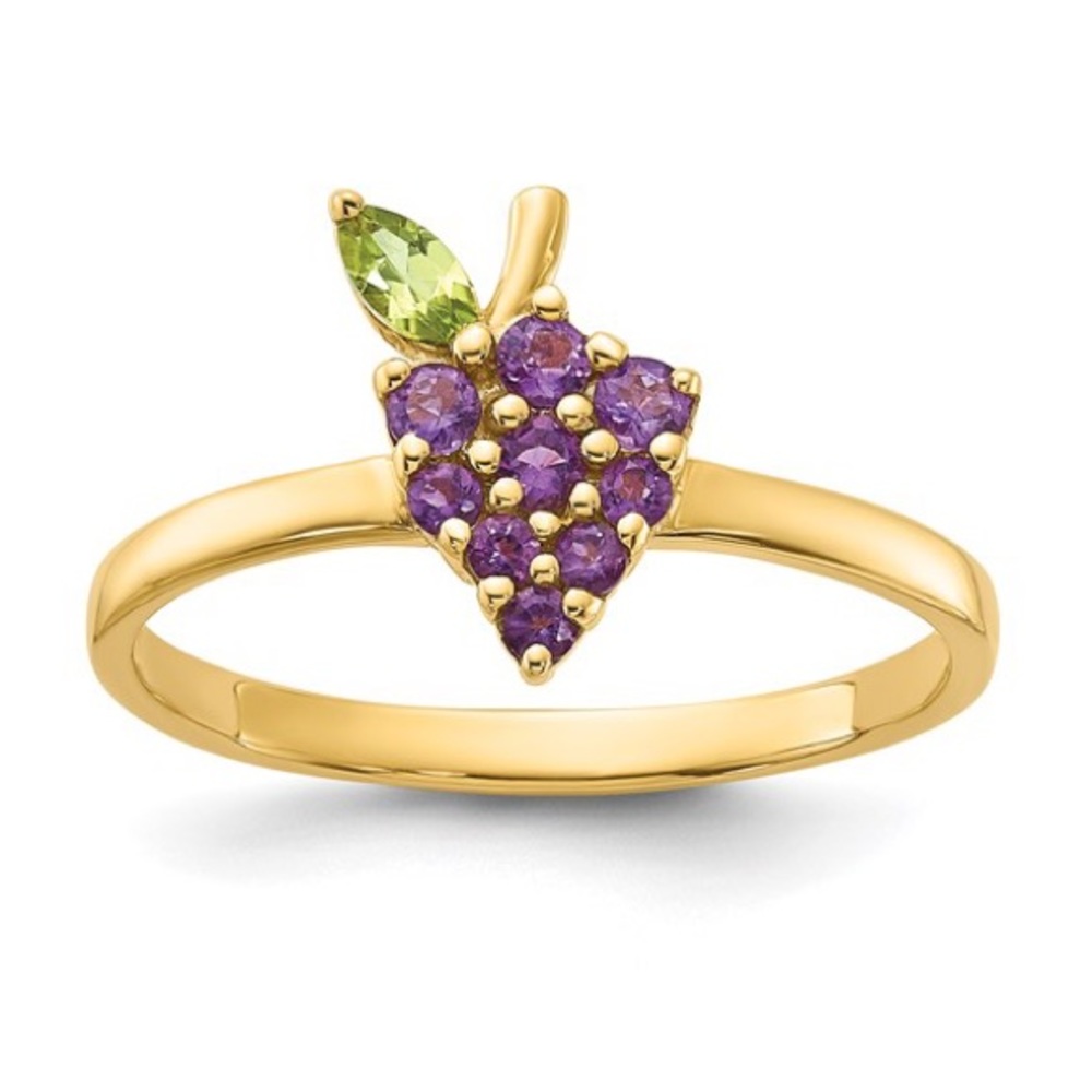 14K Yellow Gold Gorgeous Grapes 🍇 Ring!